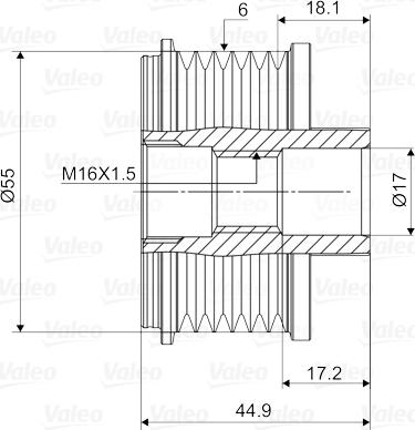 Valeo 588061 - Polea, alternador parts5.com