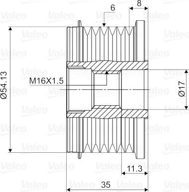 Valeo 588003 - Polea, alternador parts5.com