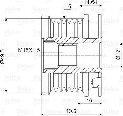 Valeo 588014 - Fulie, alternator parts5.com