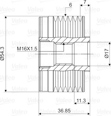 Valeo 588017 - Alternatör kasnağı parts5.com