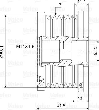 Valeo 588082 - Polea, alternador parts5.com