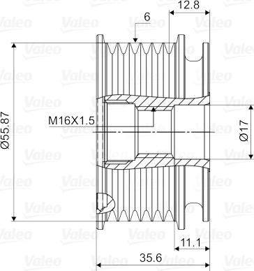 Valeo 588032 - Pulley, alternator, freewheel clutch parts5.com