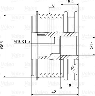 Valeo 588024 - Fulie, alternator parts5.com