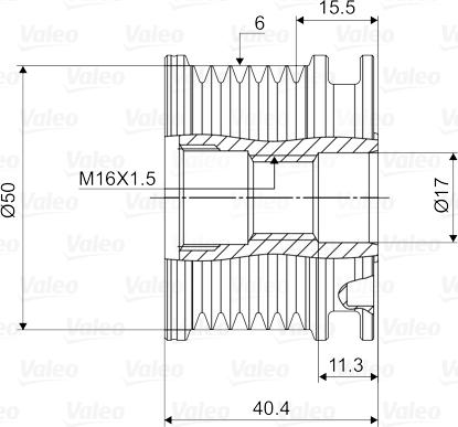 Valeo 588020 - Rihmaratas,generaator parts5.com