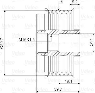 Valeo 588021 - Fulie, alternator parts5.com