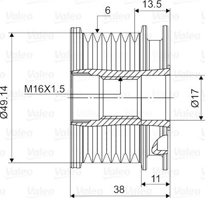 Valeo 588125 - Fulie, alternator parts5.com