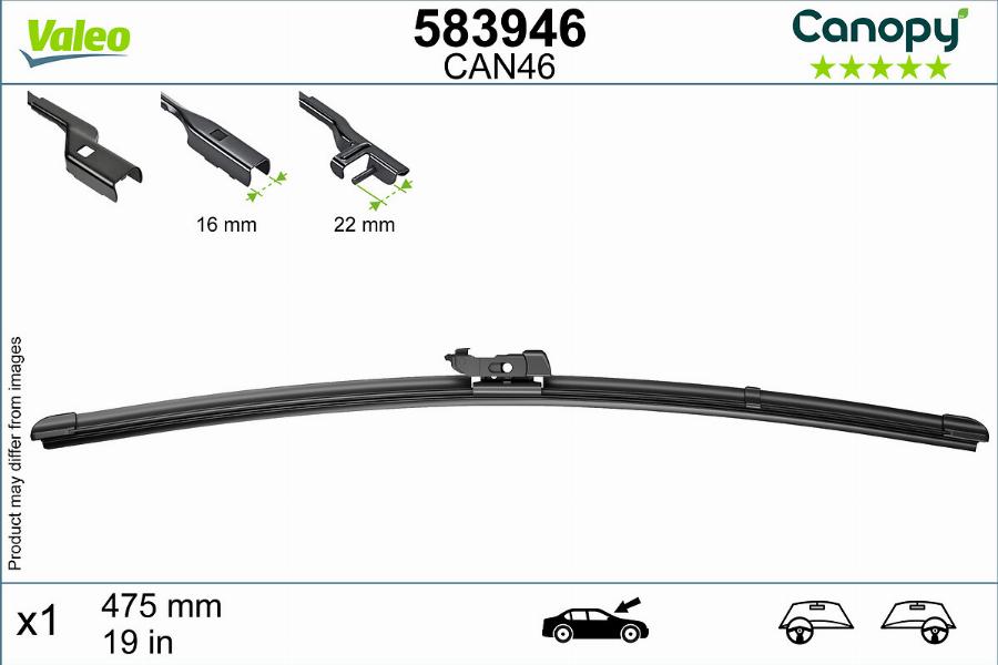 Valeo 583946 - Limpiaparabrisas parts5.com