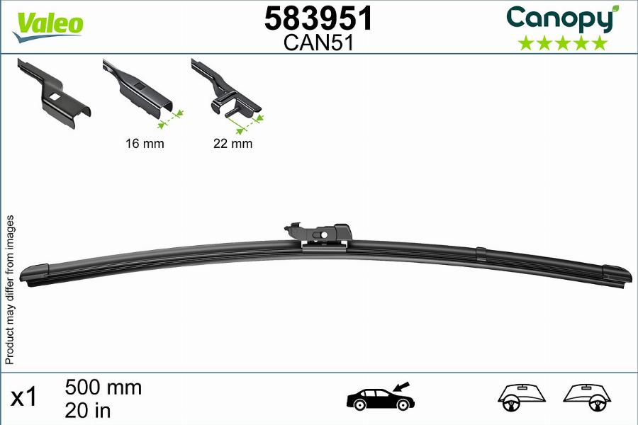 Valeo 583951 - Balai d'essuie-glace parts5.com