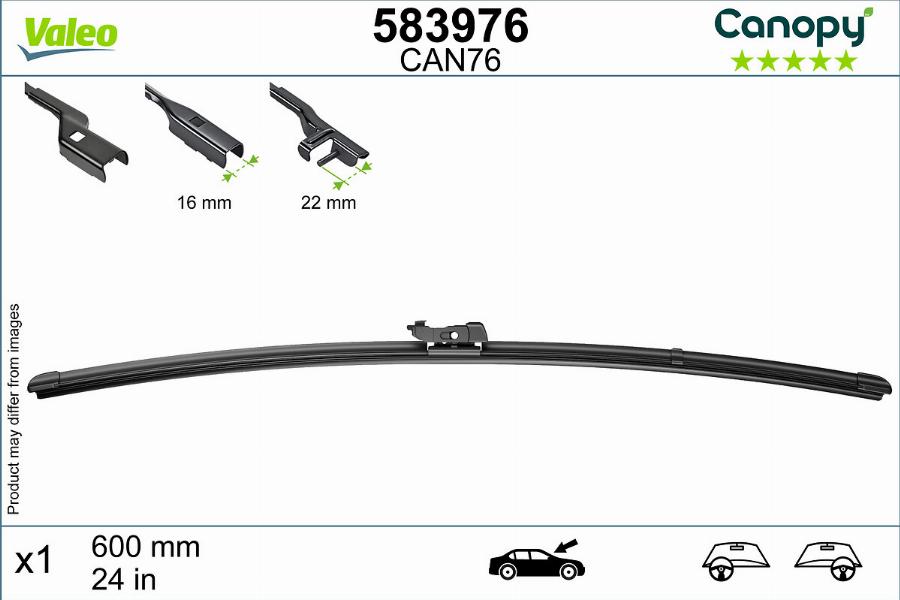 Valeo 583976 - Wiper Blade parts5.com