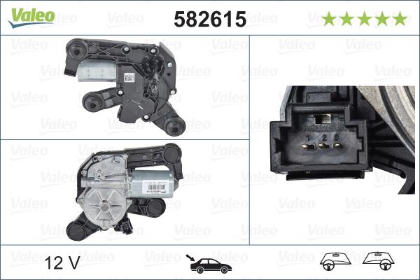 Valeo 582615 - Motor del limpiaparabrisas parts5.com