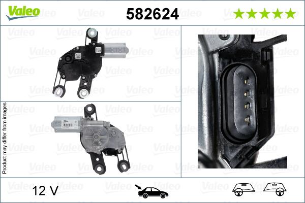 Valeo 582624 - Двигател на чистачките parts5.com