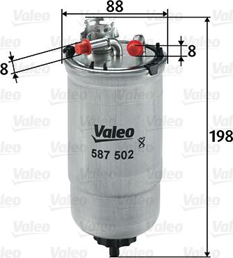 Valeo 587502 - Fuel filter parts5.com