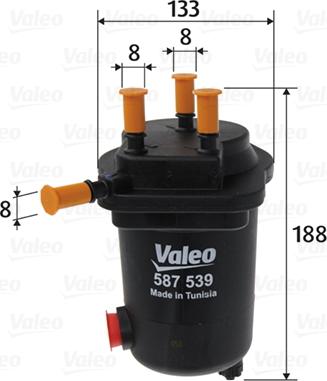 Valeo 587539 - Φίλτρο καυσίμου parts5.com