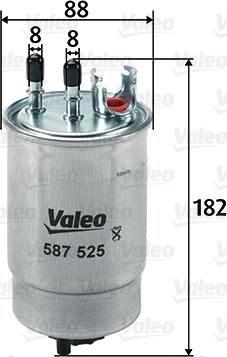 Valeo 587525 - Filtro combustible parts5.com