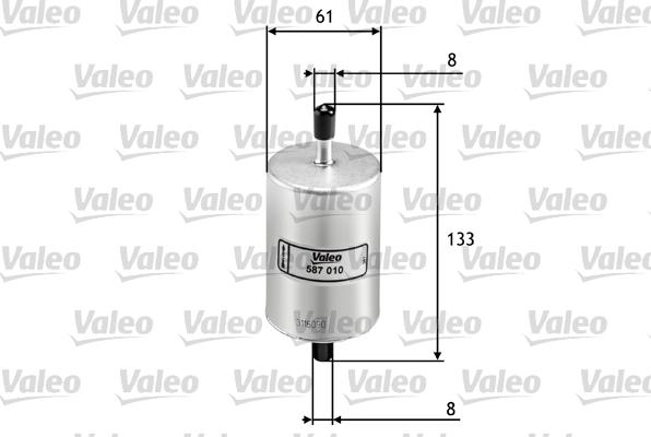 Valeo 587010 - Filtr paliwa parts5.com