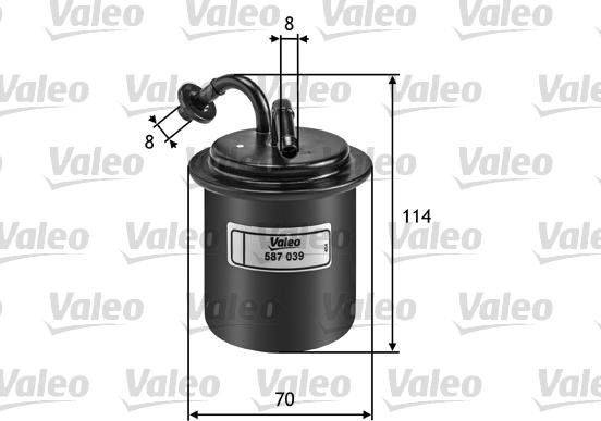 Valeo 587039 - Filtro combustible parts5.com