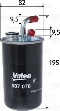 Valeo 587078 - Filtro combustible parts5.com