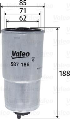 Valeo 587186 - Yakıt filtresi parts5.com