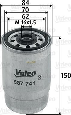 Valeo 587741 - Yakıt filtresi parts5.com