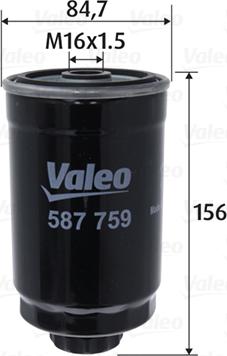 Valeo 587759 - Filtro combustible parts5.com