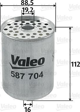 Valeo 587704 - Filter za gorivo parts5.com