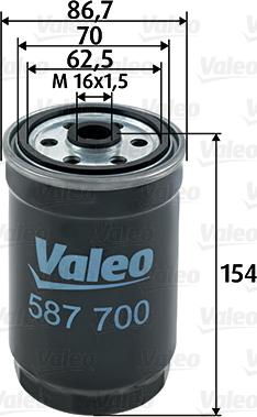 Valeo 587700 - Yakıt filtresi parts5.com