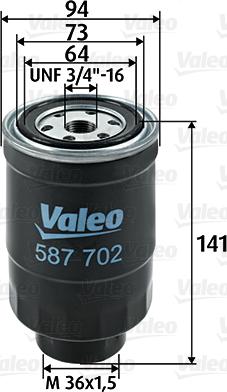 Valeo 587702 - Fuel filter parts5.com