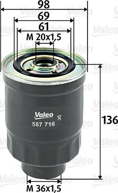 Valeo 587716 - Oljni filter parts5.com