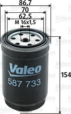 Valeo 587733 - Fuel filter parts5.com