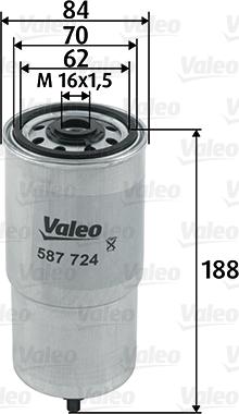 Valeo 587724 - Kütusefilter parts5.com