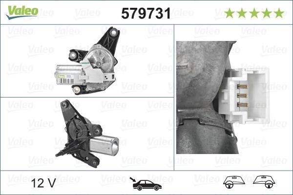 Valeo 579731 - Motor brisača parts5.com