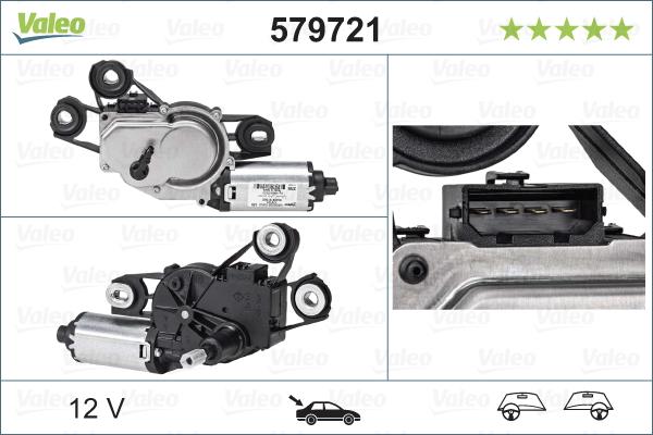 Valeo 579721 - Motor brisača parts5.com