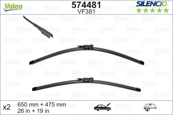 Valeo 574481 - Перо на чистачка parts5.com