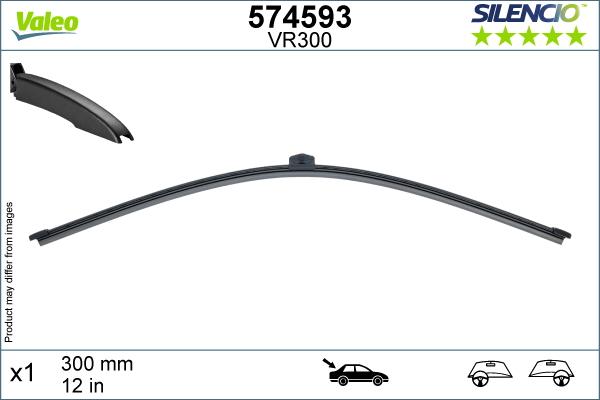 Valeo 574593 - Wiper Blade parts5.com