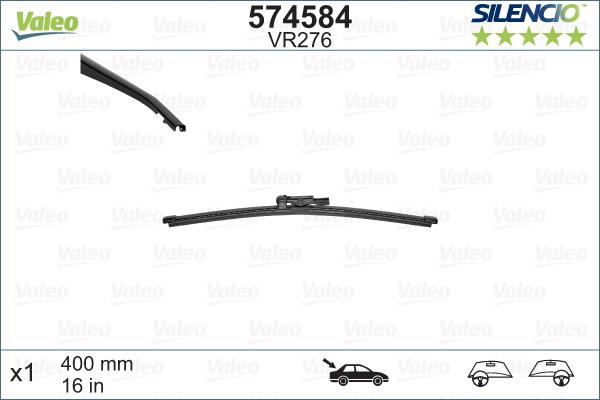 Valeo 574584 - Silecek süpürgesi parts5.com