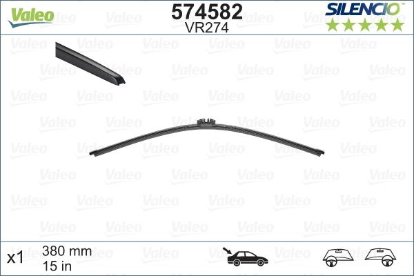 Valeo 574582 - Balai d'essuie-glace parts5.com