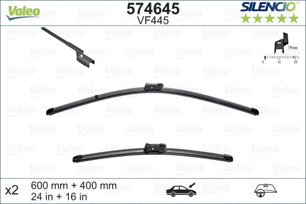 Valeo 574645 - List stěrače parts5.com