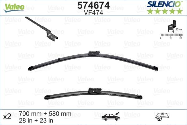 Valeo 574674 - Pióro wycieraczki parts5.com