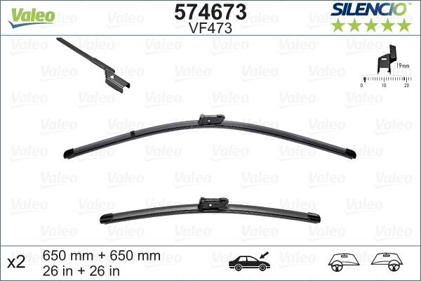 Valeo 574673 - Перо на чистачка parts5.com