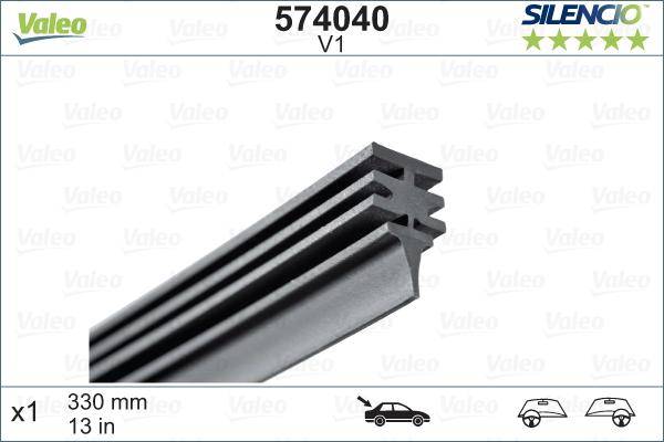 Valeo 574040 - Guma metlice brisača parts5.com