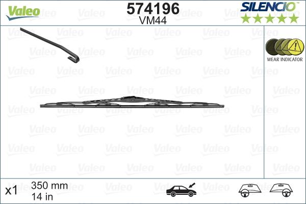 Valeo 574196 - Limpiaparabrisas parts5.com