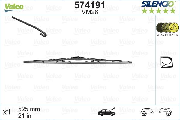 Valeo 574191 - Silecek süpürgesi parts5.com