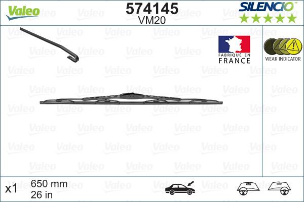 Valeo 574145 - Wiper Blade parts5.com