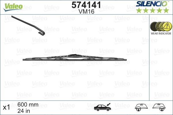 Valeo 574141 - Metlica brisača parts5.com