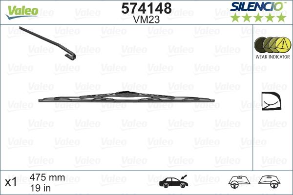 Valeo 574148 - Limpiaparabrisas parts5.com