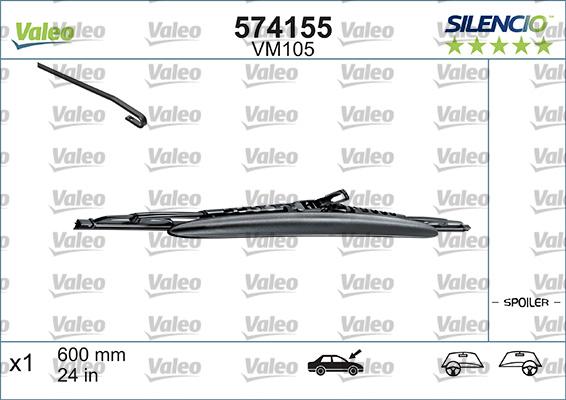 Valeo 574155 - Törlőlapát parts5.com