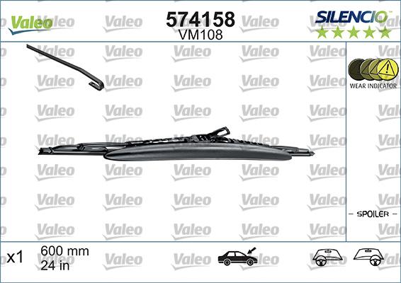 Valeo 574158 - Pióro wycieraczki parts5.com