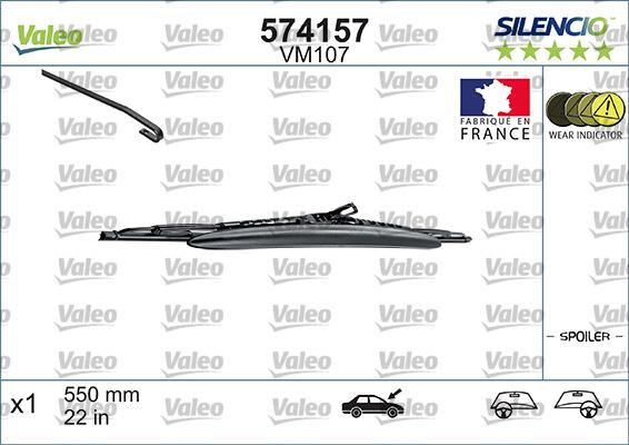 Valeo 574157 - Stieracia liżta parts5.com