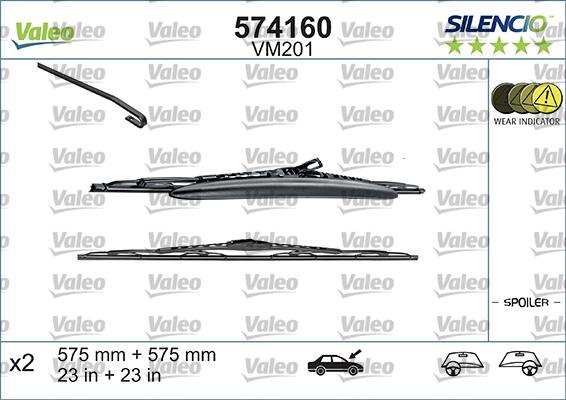 Valeo 574160 - Wischblatt parts5.com