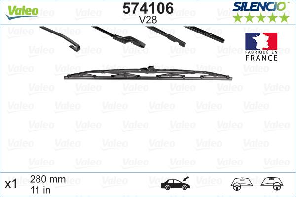 Valeo 574106 - Wiper Blade parts5.com